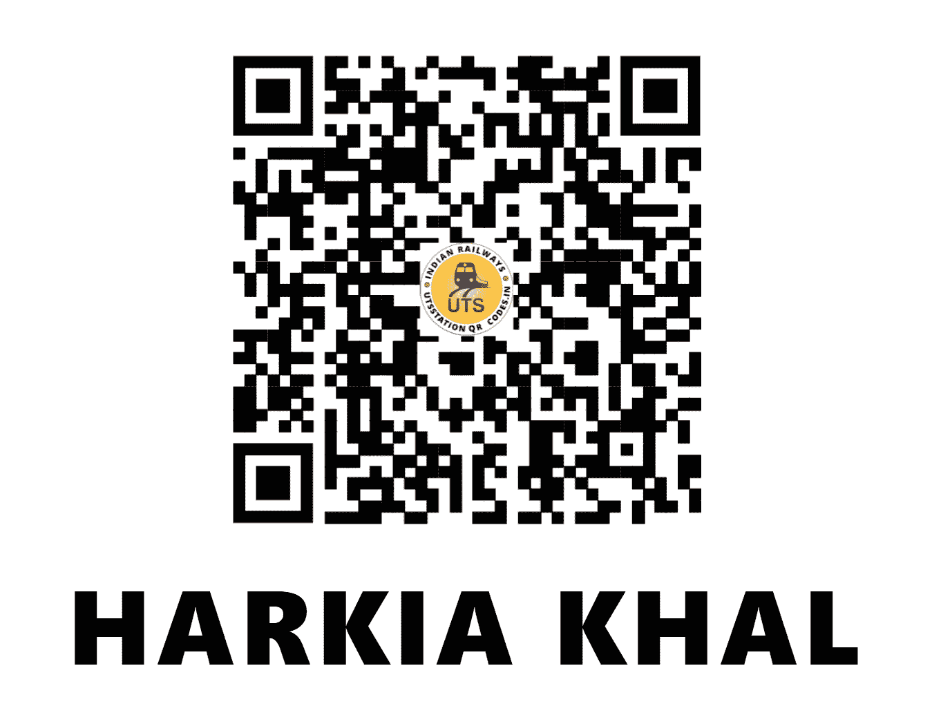 UTS QR Code for HARKIA KHAL - HKL (WR - MADHYA PRADESH)